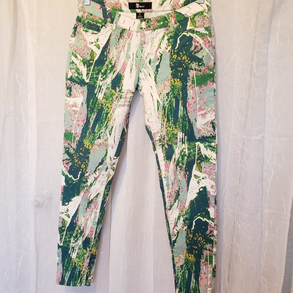 Celebrity Pink "Mint Leaf" Watercolor Jeans